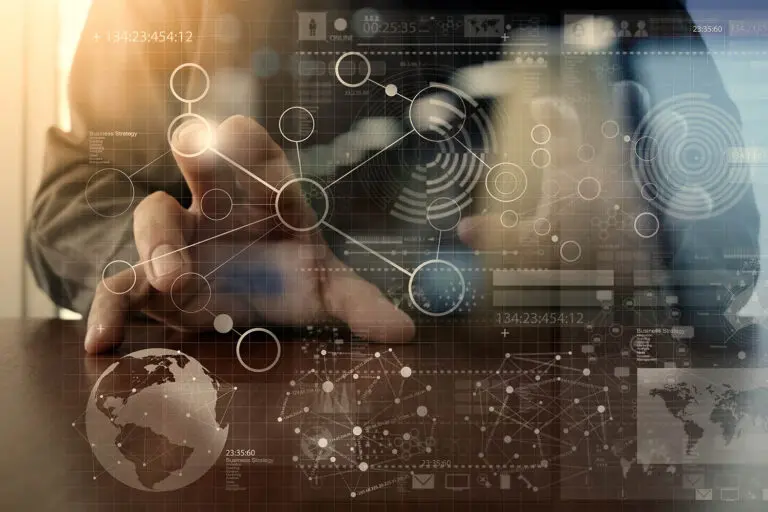 Businessman Hand Working With Modern Technology And Digital Laye
